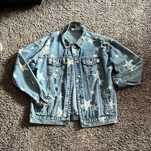 Star Patterned Denim Jacket